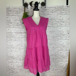 Andree by Unit Barbie Pink Eyelet Tiered Dress